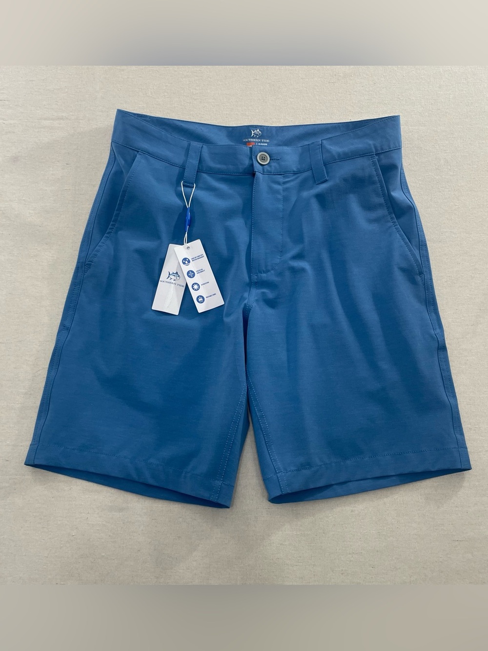 NEW Southern Tide Shorts Mens 32 Blue Heather T3 Gulf Short 9" Performance